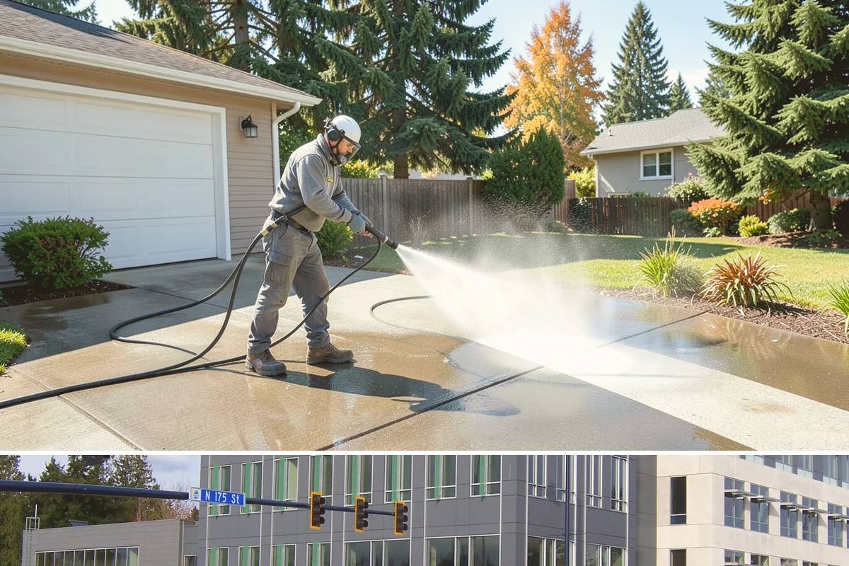 EIFS Cleaning in Shoreline, King County, WA - Schedule in the dry summer stretch so the sensitive system dries fully and stays free of trapped moisture.