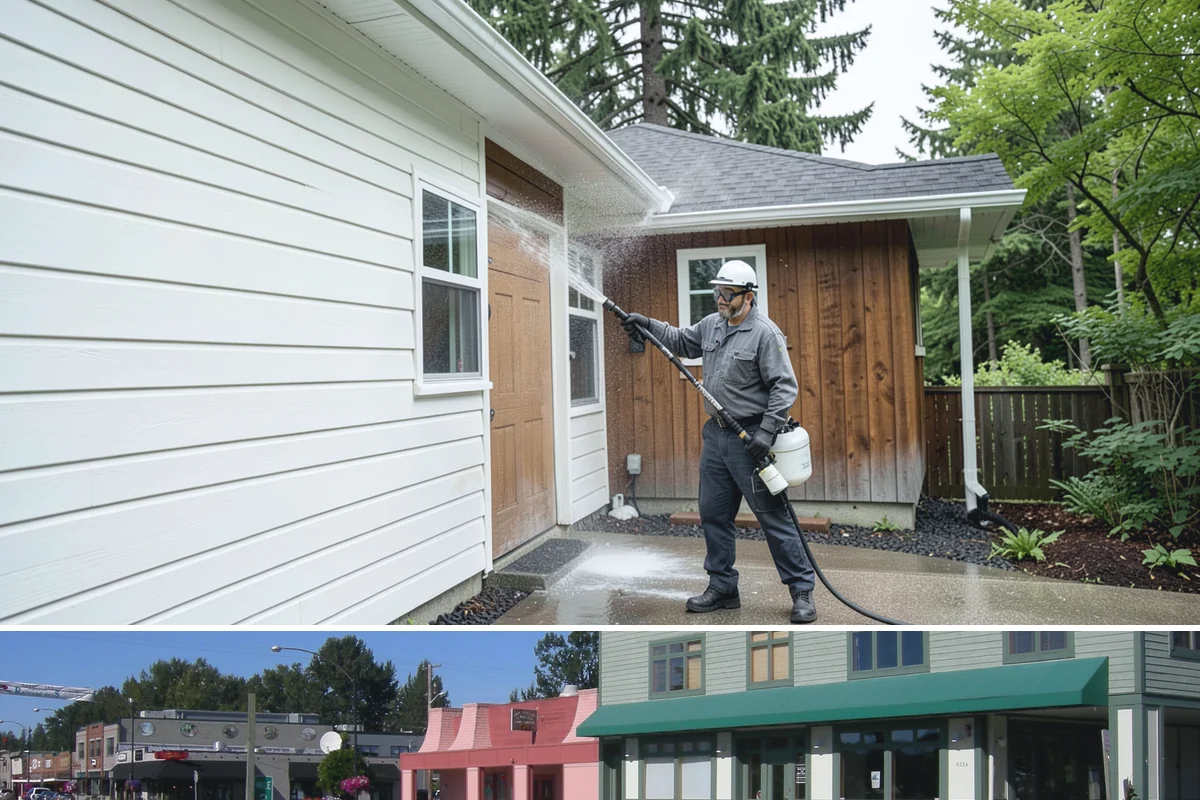 EIFS Cleaning in Snoqualmie, King County, WA - Schedule in the dry summer stretch so the sensitive system dries fully and stays free of trapped moisture.