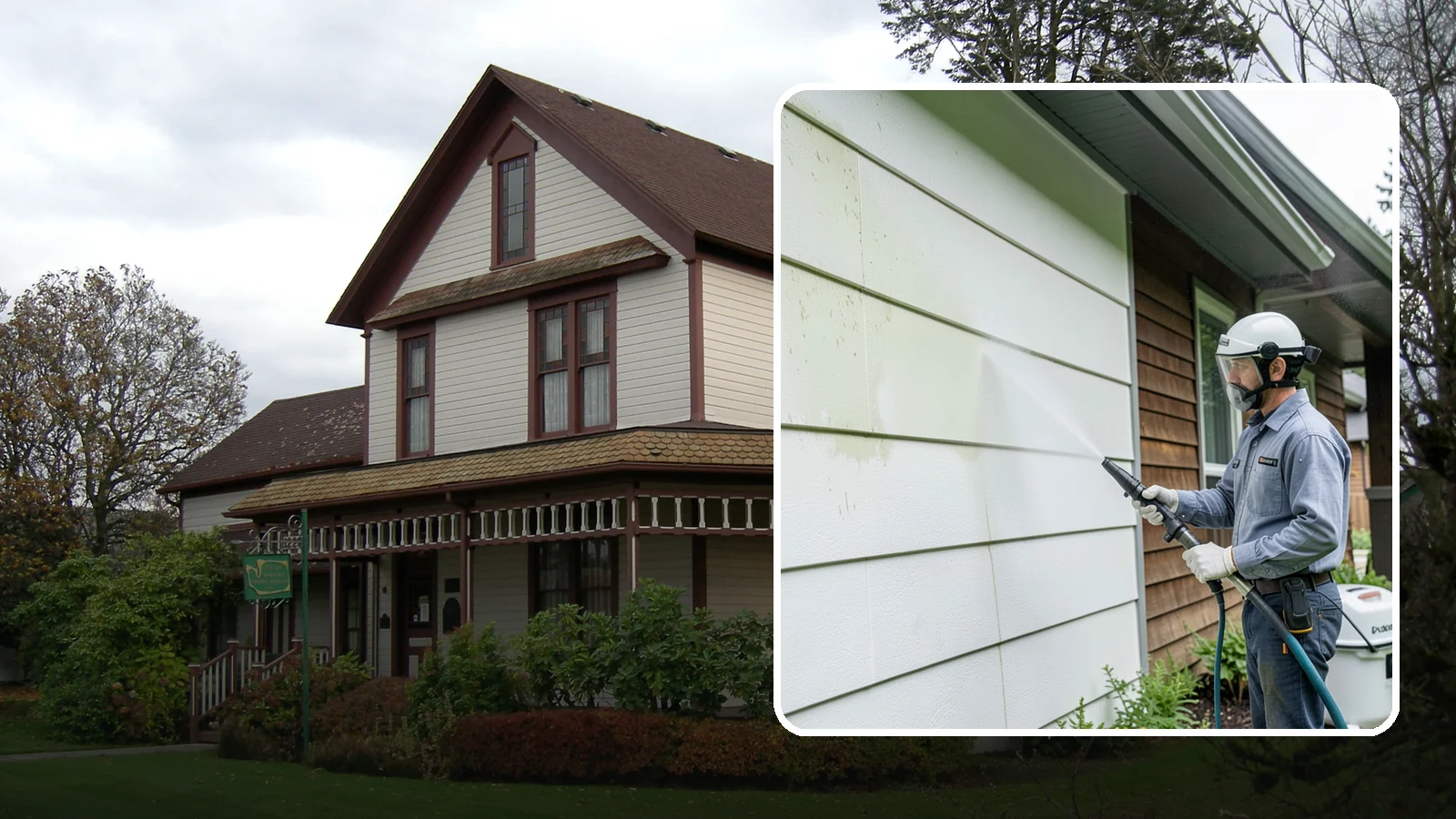 EIFS Cleaning in Sumner, Pierce County, WA - EIFS cleaning safely removes mildew and grime from synthetic stucco systems that demand a very gentle, moisture-conscious...
