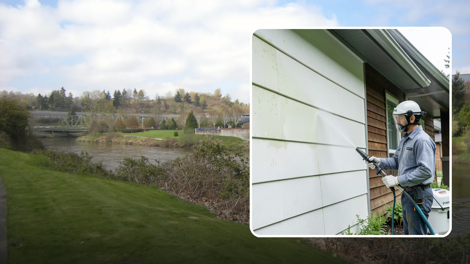 EIFS Cleaning in Tukwila, King County, WA - EIFS cleaning safely removes mildew and grime from synthetic stucco systems that demand a very gentle, moisture-conscious...