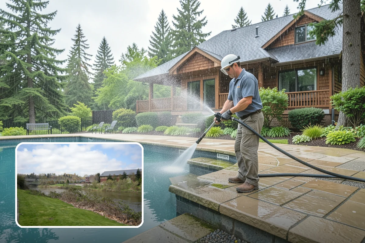 EIFS Cleaning in Tukwila, King County, WA - Cleans synthetic stucco without abrasive force
