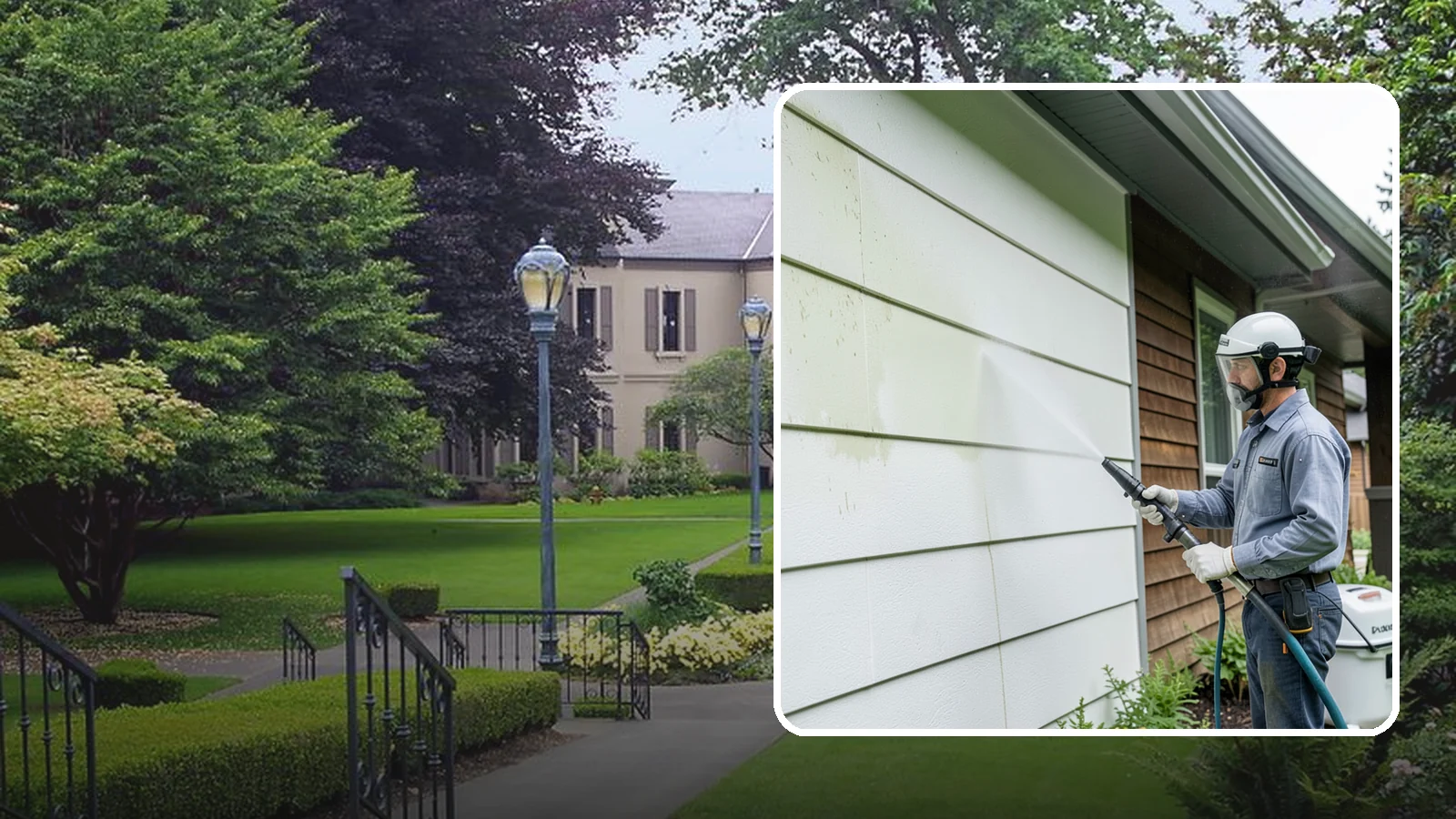 EIFS Cleaning in Woodinville, King County, WA - EIFS cleaning safely removes mildew and grime from synthetic stucco systems that demand a very gentle, moisture-conscious...