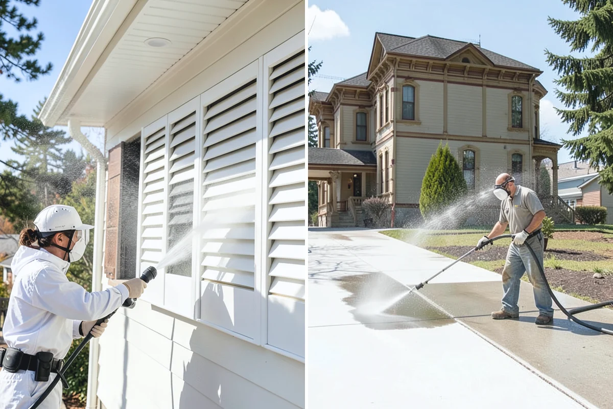 EIFS Cleaning in Woodinville, King County, WA - Identify the EIFS finish and note any damaged areas