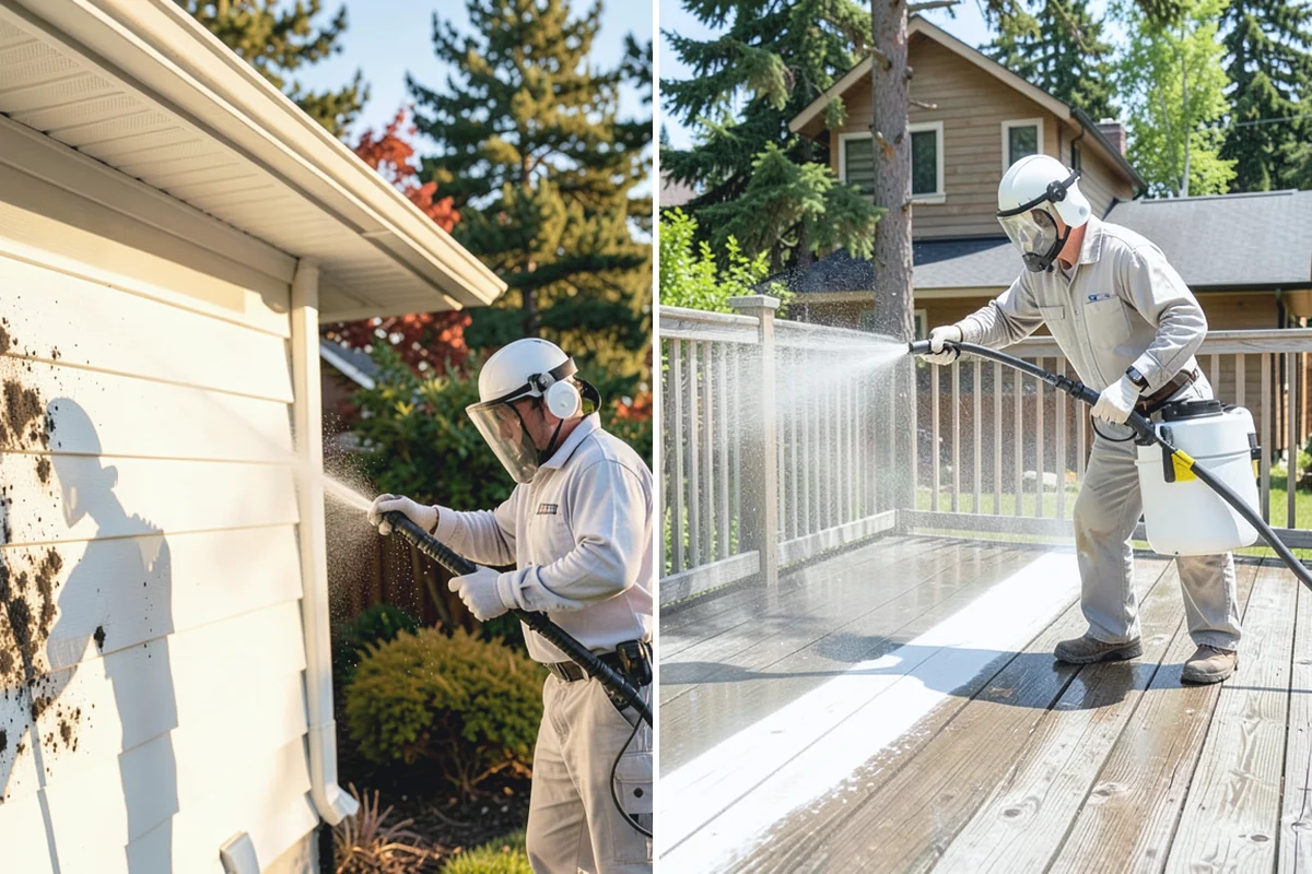 Entrance Canopy Cleaning in Buckley, Pierce County, WA - Protect the entry area and stage safe overhead access