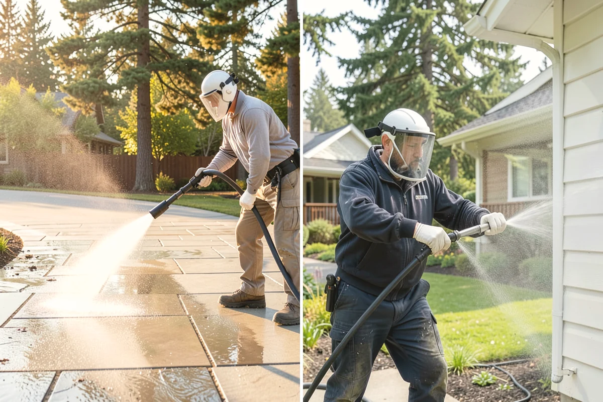 Entrance Canopy Cleaning in Carbonado, Pierce County, WA - Protect the entry area and stage safe overhead access