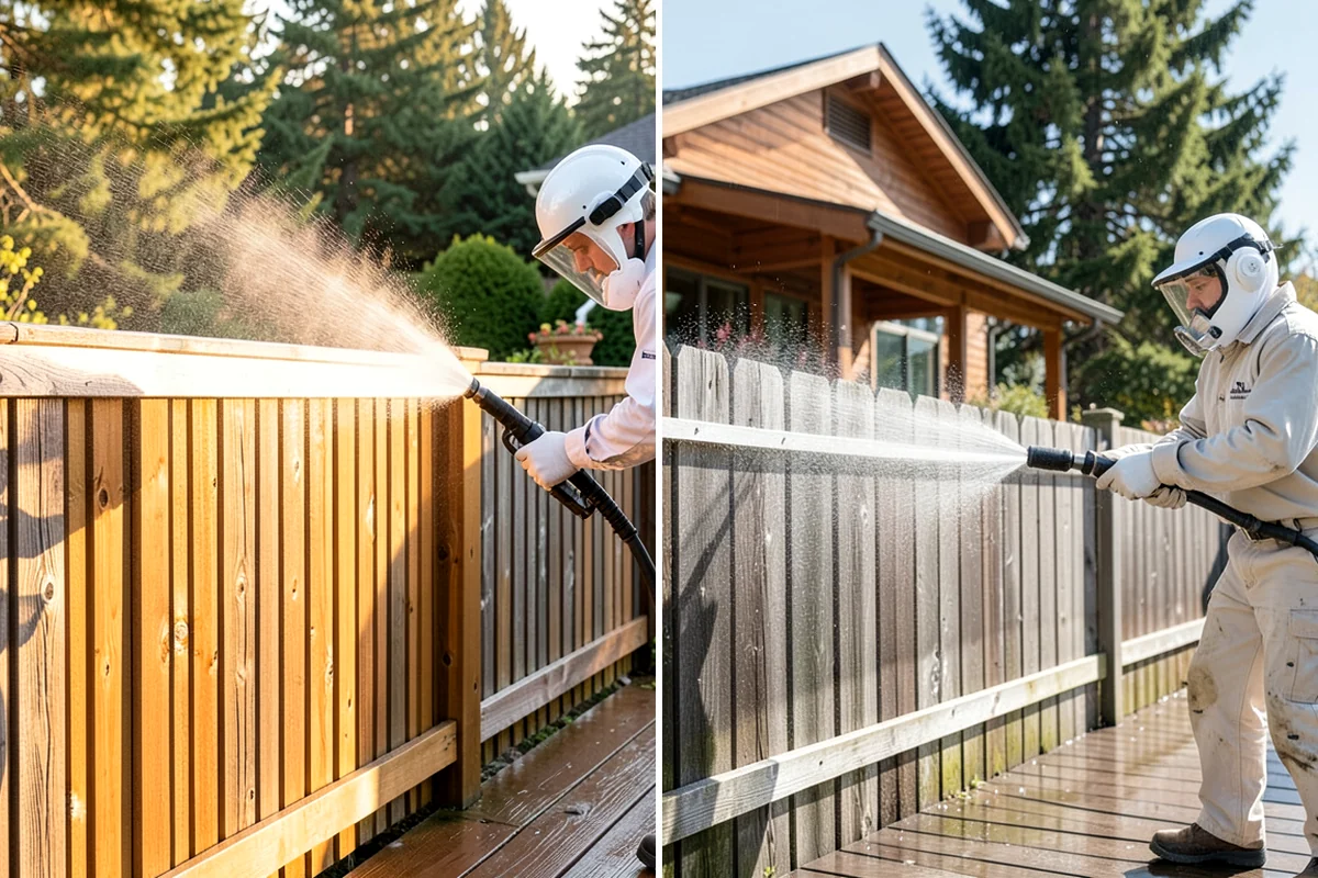 Entrance Canopy Cleaning in DuPont, Pierce County, WA - Protect the entry area and stage safe overhead access