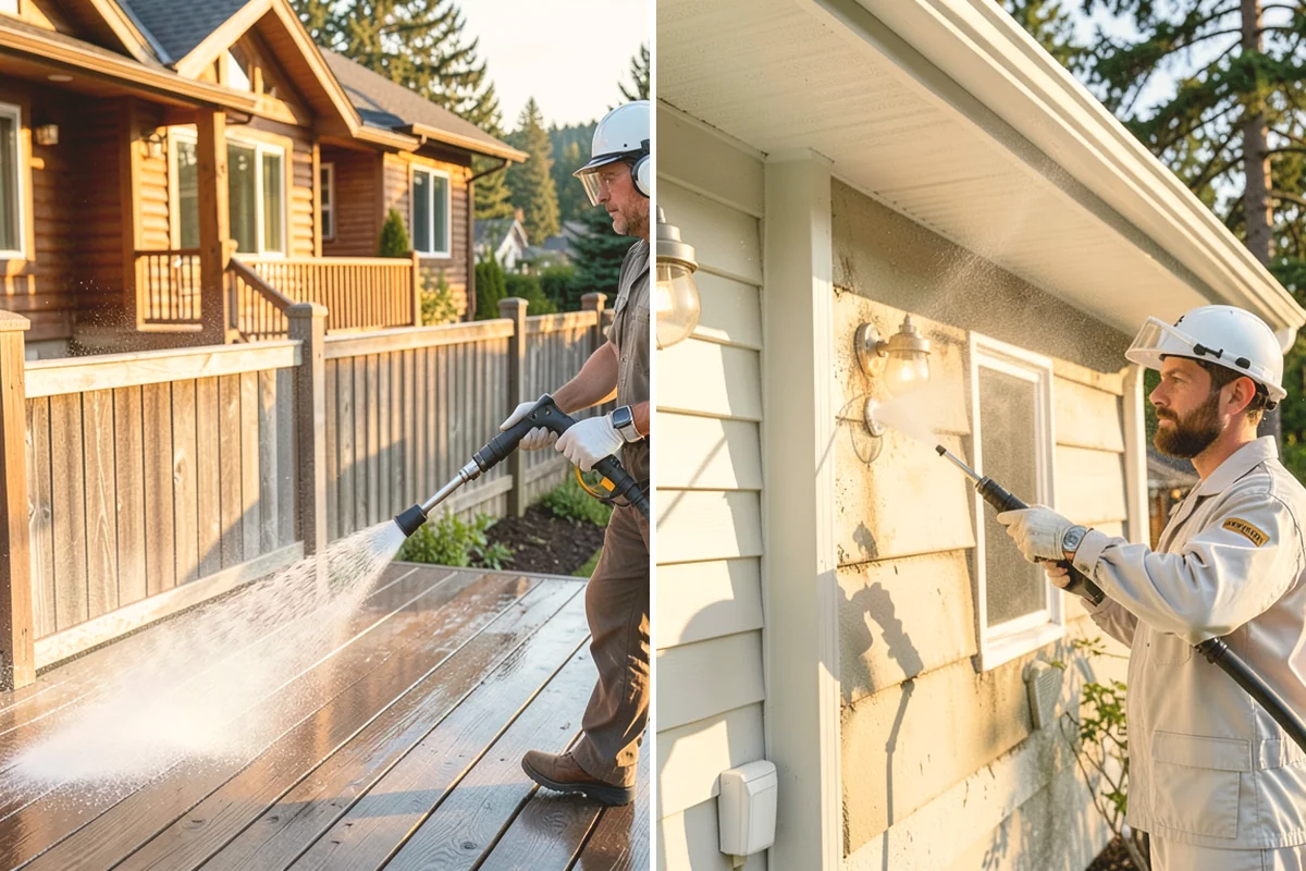 Entrance Canopy Cleaning in Eatonville, Pierce County, WA - Protect the entry area and stage safe overhead access