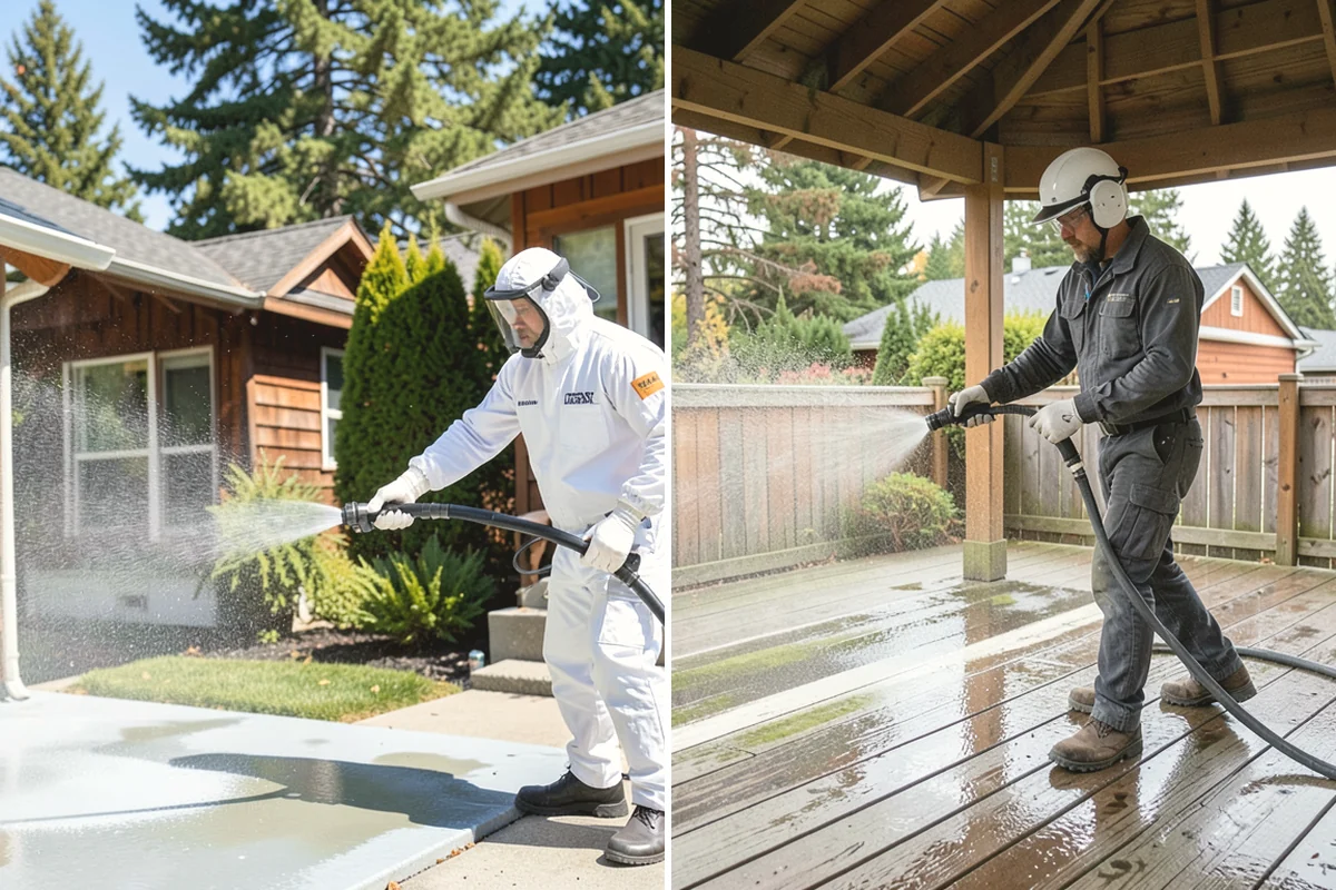 Entrance Canopy Cleaning in Edgewood, Pierce County, WA - Protect the entry area and stage safe overhead access