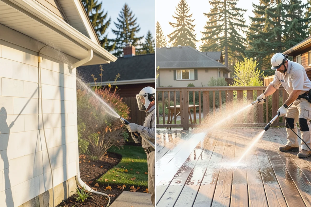 Entrance Canopy Cleaning in Gold Bar, Snohomish County, WA - Protect the entry area and stage safe overhead access