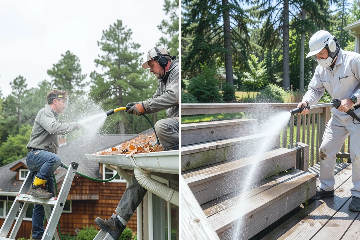 Entrance Canopy Cleaning in Granite Falls, Snohomish County, WA - Protect the entry area and stage safe overhead access