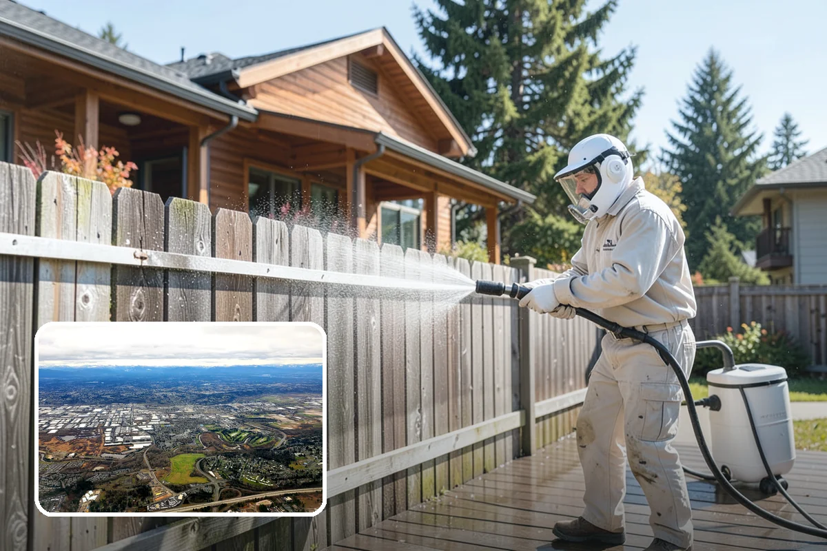 Entrance Canopy Cleaning in Kent, King County, WA - Brightens the canopy underside that visitors see first