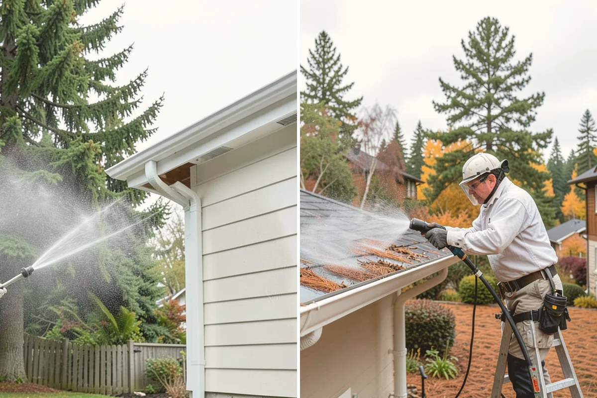 Entrance Canopy Cleaning in Kent, King County, WA - Protect the entry area and stage safe overhead access
