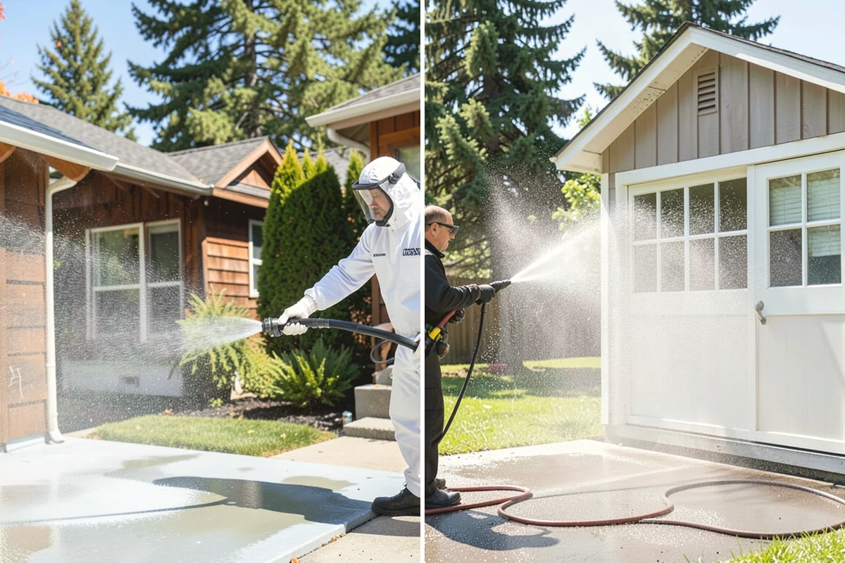 Entrance Canopy Cleaning in Lake Stevens, Snohomish County, WA - Protect the entry area and stage safe overhead access