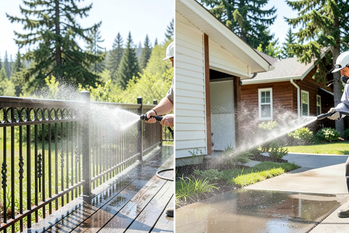 Entrance Canopy Cleaning in Lakewood, Pierce County, WA - Protect the entry area and stage safe overhead access