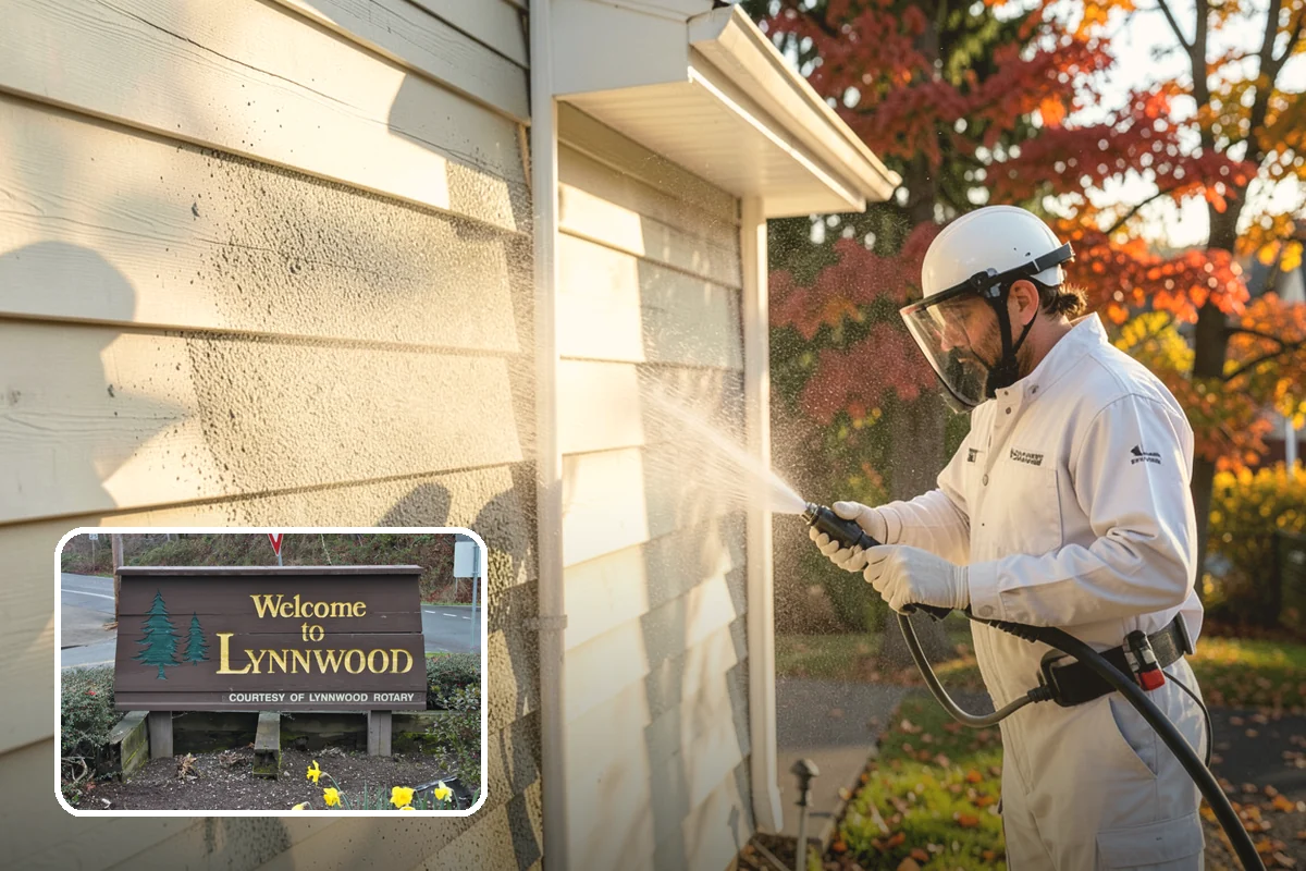 Entrance Canopy Cleaning in Lynnwood, Snohomish County, WA - Brightens the canopy underside that visitors see first