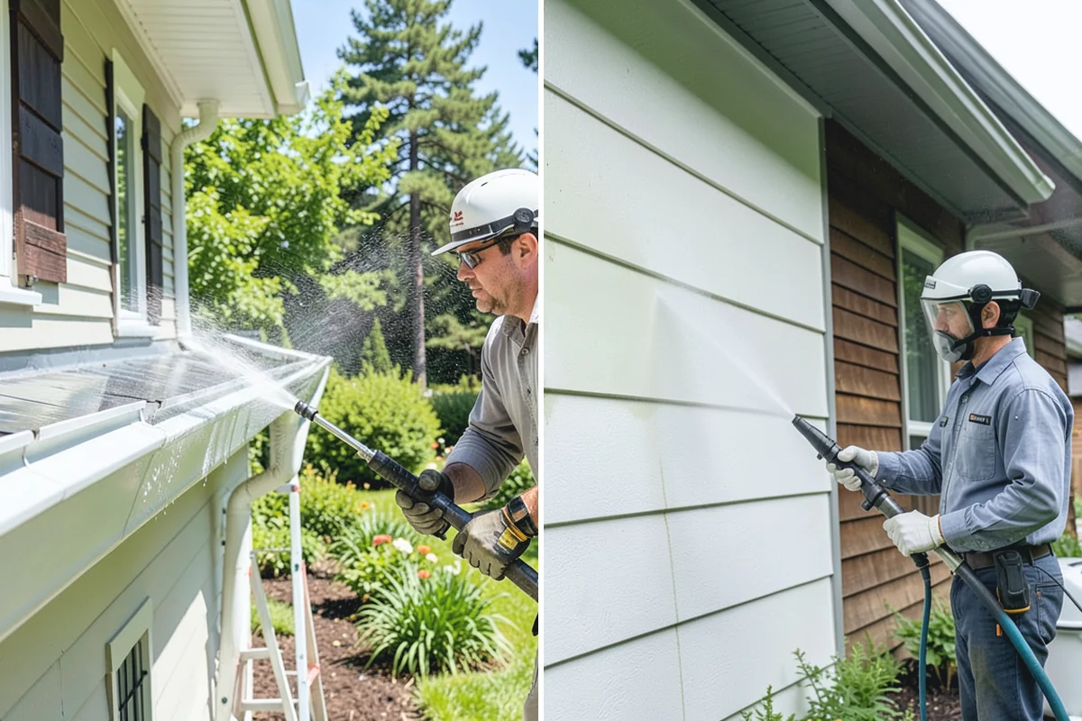 Entrance Canopy Cleaning in Marysville, Snohomish County, WA - Protect the entry area and stage safe overhead access