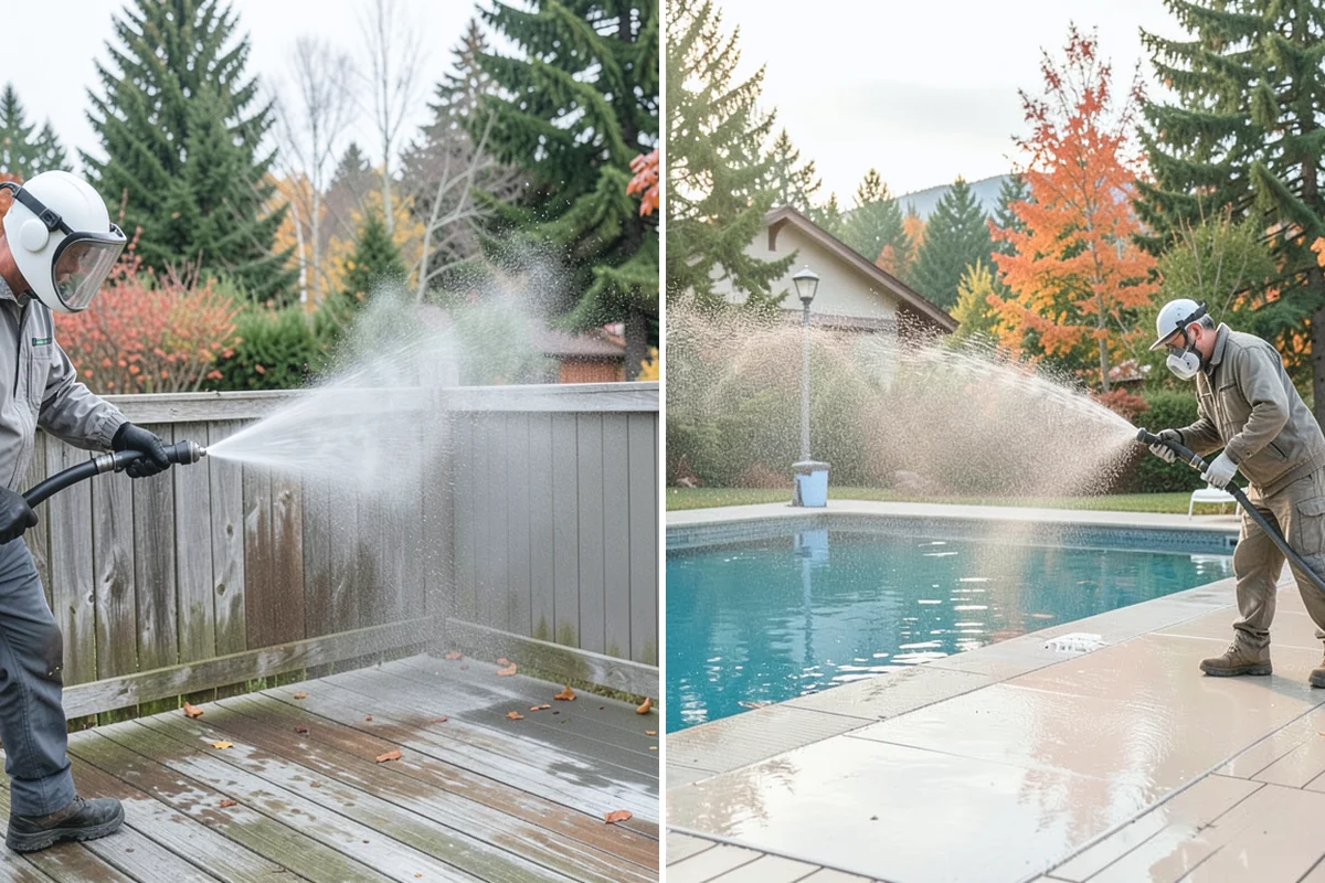 Entrance Canopy Cleaning in Medina, King County, WA - Protect the entry area and stage safe overhead access