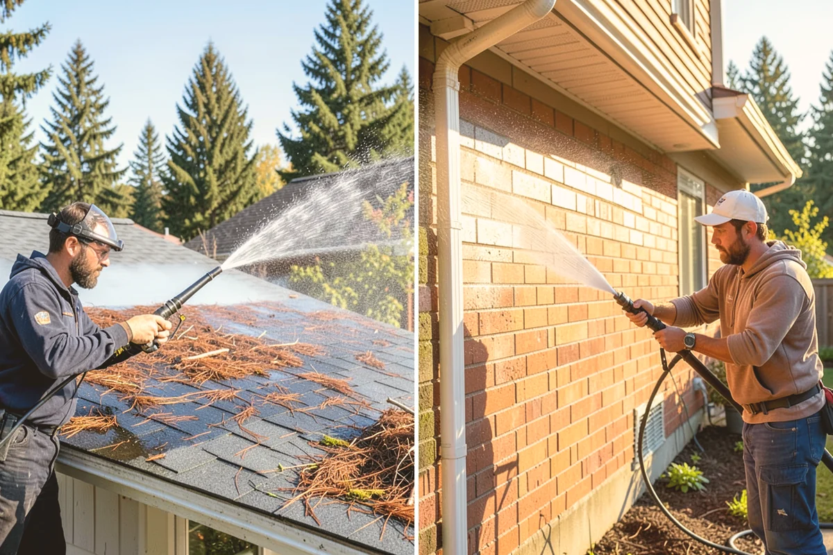 Entrance Canopy Cleaning in Mount Vernon, Skagit County, WA - Protect the entry area and stage safe overhead access