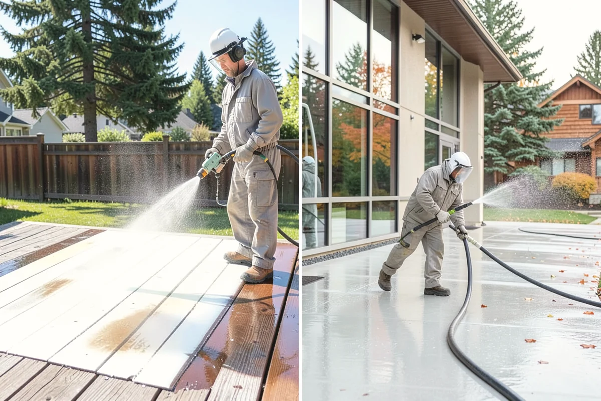 Entrance Canopy Cleaning in Mukilteo, Snohomish County, WA - Protect the entry area and stage safe overhead access