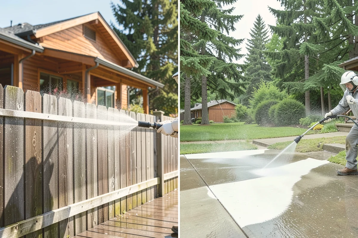 Entrance Canopy Cleaning in Stanwood, Snohomish County, WA - Protect the entry area and stage safe overhead access