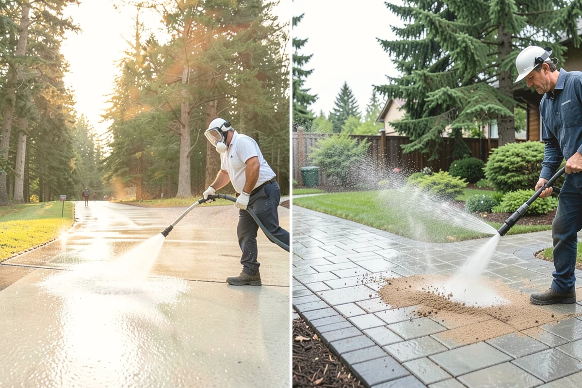Entrance Canopy Cleaning in Steilacoom, Pierce County, WA - Protect the entry area and stage safe overhead access