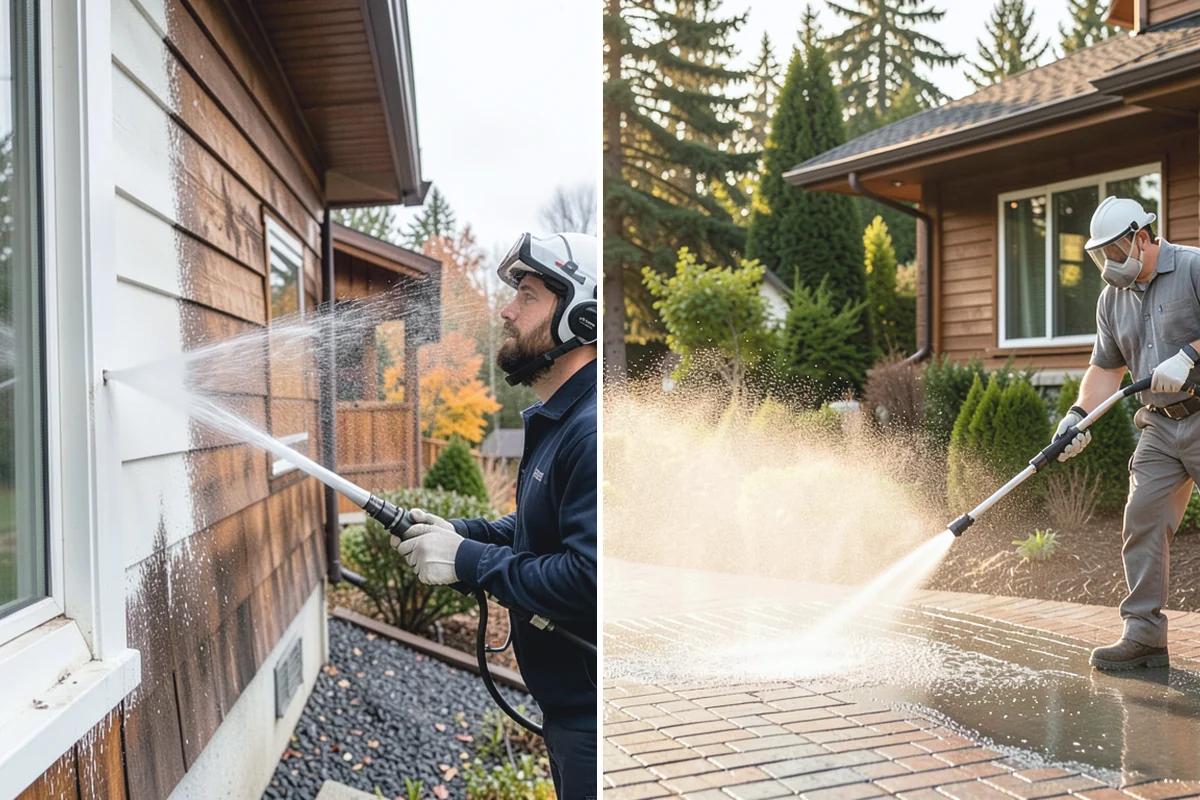 Entrance Canopy Cleaning in Wilkeson, Pierce County, WA - Protect the entry area and stage safe overhead access