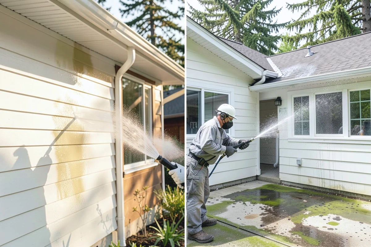 Entryway Cleaning in Beaux Arts Village, King County, WA - Sweep the landing and shield the door and fixtures