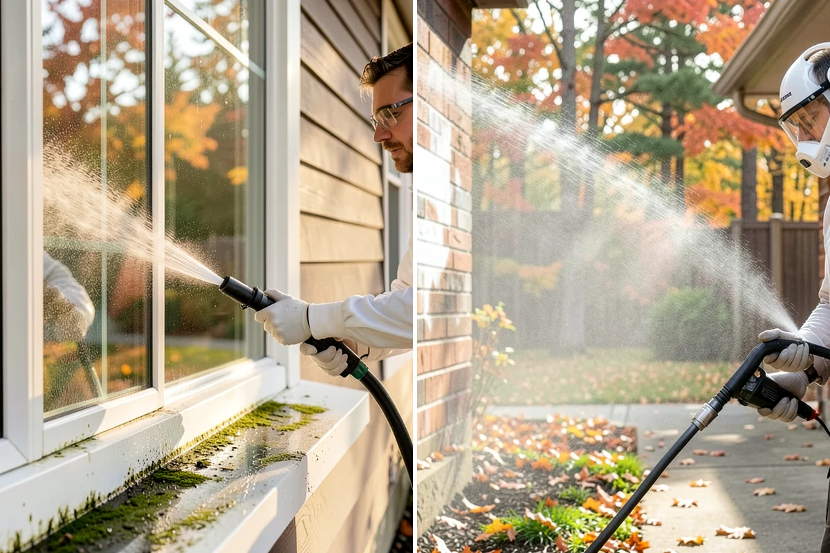 Entryway Cleaning in Fircrest, Pierce County, WA - Sweep the landing and shield the door and fixtures