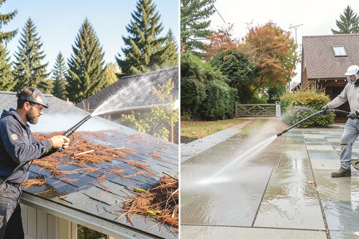 Entryway Cleaning in La Conner, Skagit County, WA - Sweep the landing and shield the door and fixtures