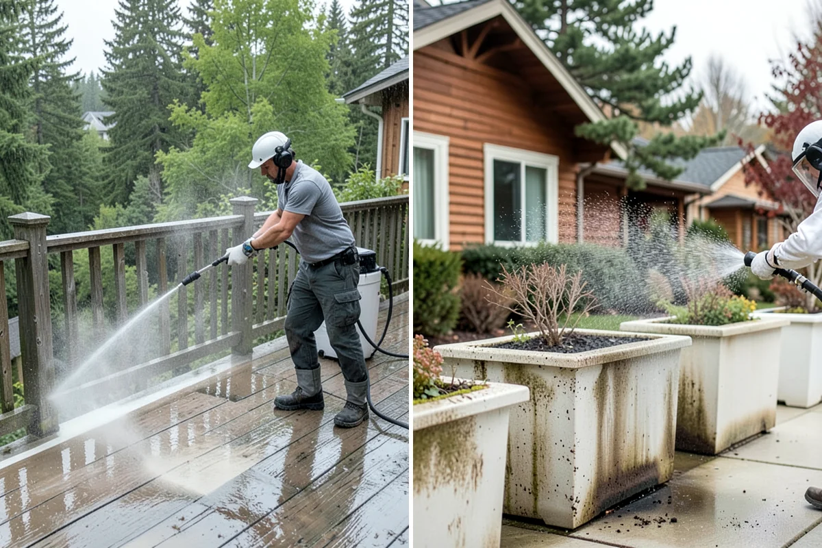 Entryway Cleaning in Snoqualmie, King County, WA - Sweep the landing and shield the door and fixtures