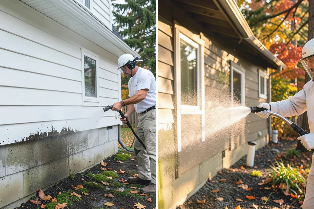 Entryway Cleaning in Wilkeson, Pierce County, WA - Sweep the landing and shield the door and fixtures