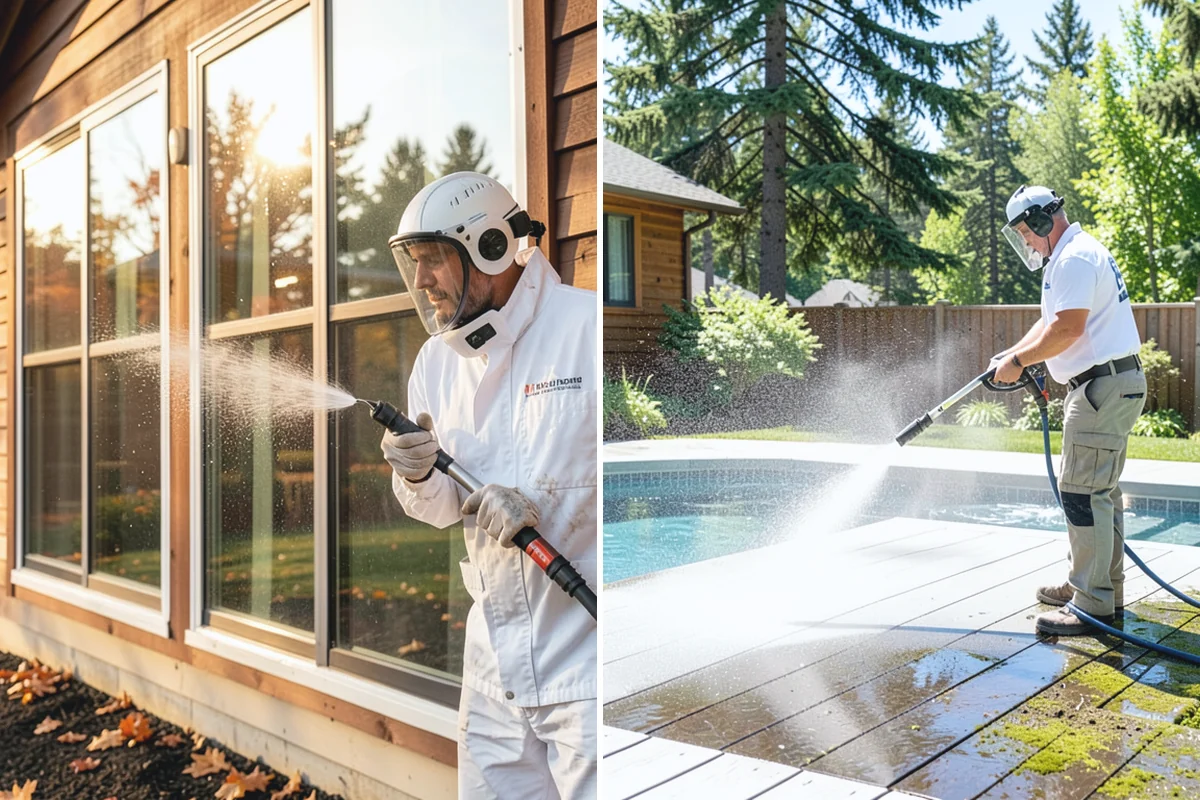 Entryway Cleaning in Woodinville, King County, WA - Sweep the landing and shield the door and fixtures