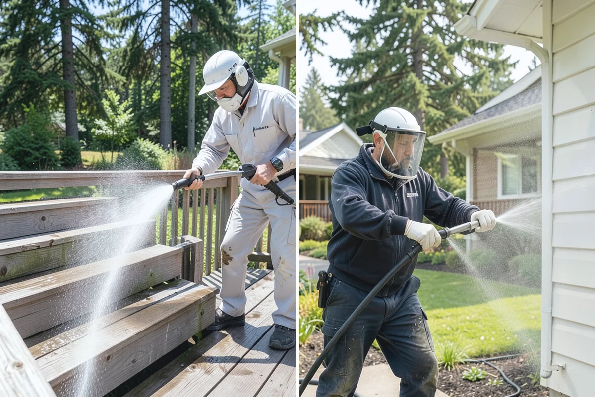 Equipment Washing in Des Moines, King County, WA - Pre-scrape and pre-soak heavy mud deposits