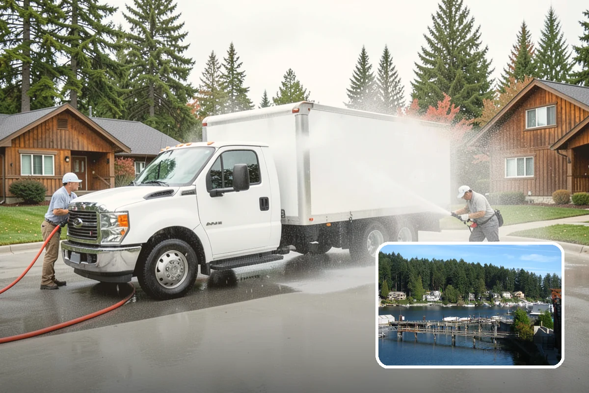 Equipment Washing in Gig Harbor, Pierce County, WA - Breaks caked mud off frames, tracks, and undercarriages