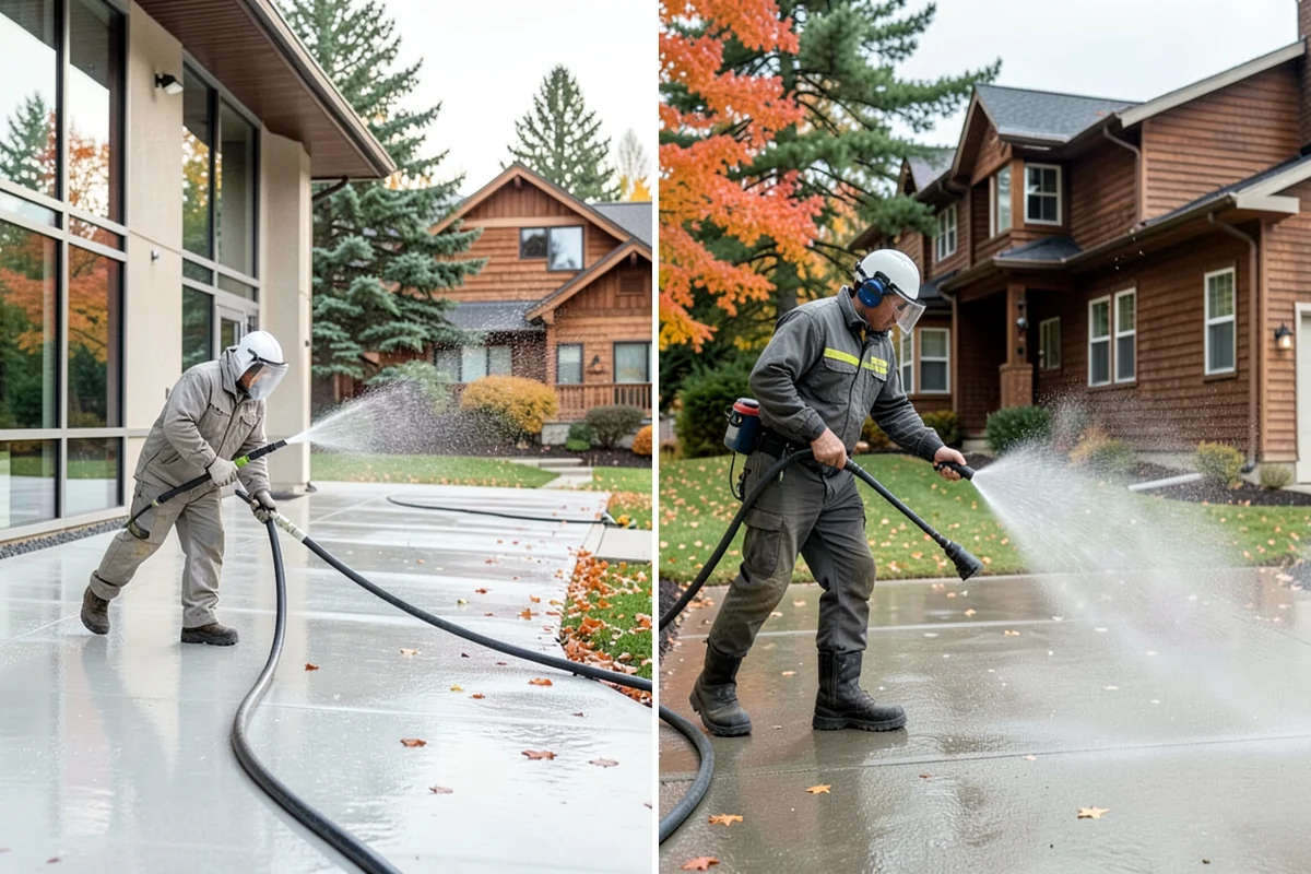 Equipment Washing in Gig Harbor, Pierce County, WA - Pre-scrape and pre-soak heavy mud deposits