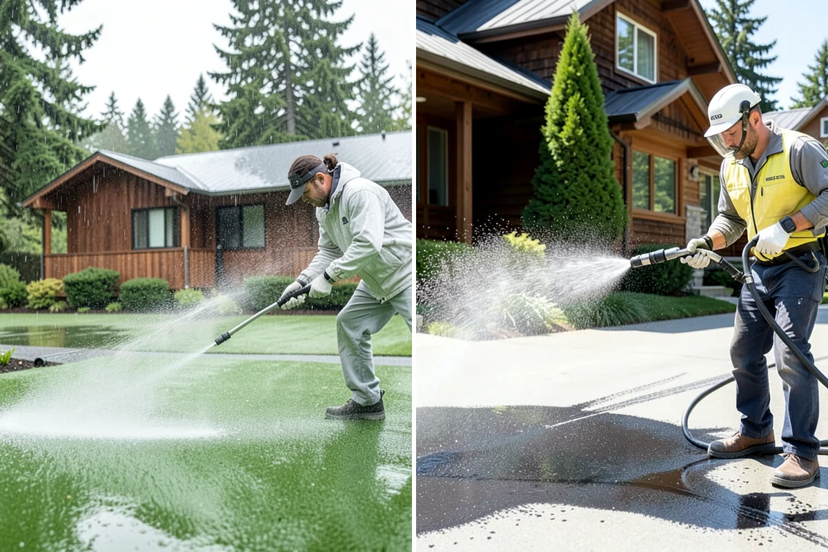Equipment Washing in Lyman, Skagit County, WA - Pre-scrape and pre-soak heavy mud deposits