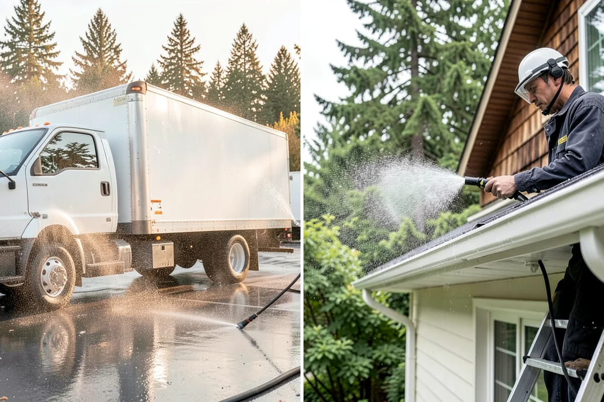 Equipment Washing in Pacific, King County, WA - Pre-scrape and pre-soak heavy mud deposits