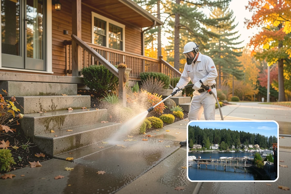 Event Prep Cleaning in Gig Harbor, Pierce County, WA - Prepares patios and walkways for guests and foot traffic