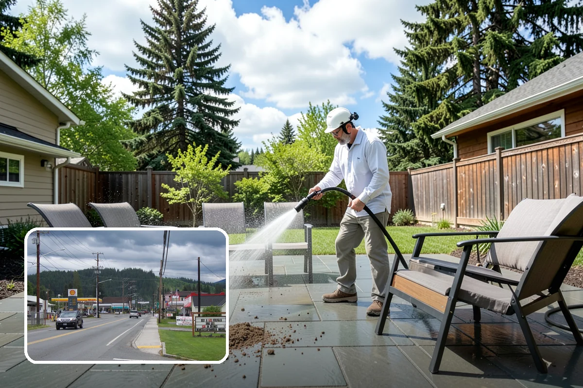 Event Prep Cleaning in Granite Falls, Snohomish County, WA - Prepares patios and walkways for guests and foot traffic