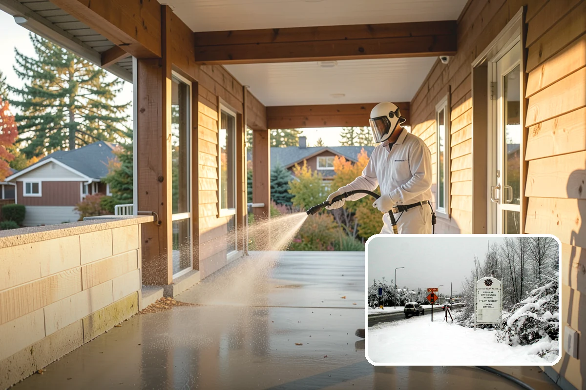 Event Prep Cleaning in Newcastle, King County, WA - Prepares patios and walkways for guests and foot traffic