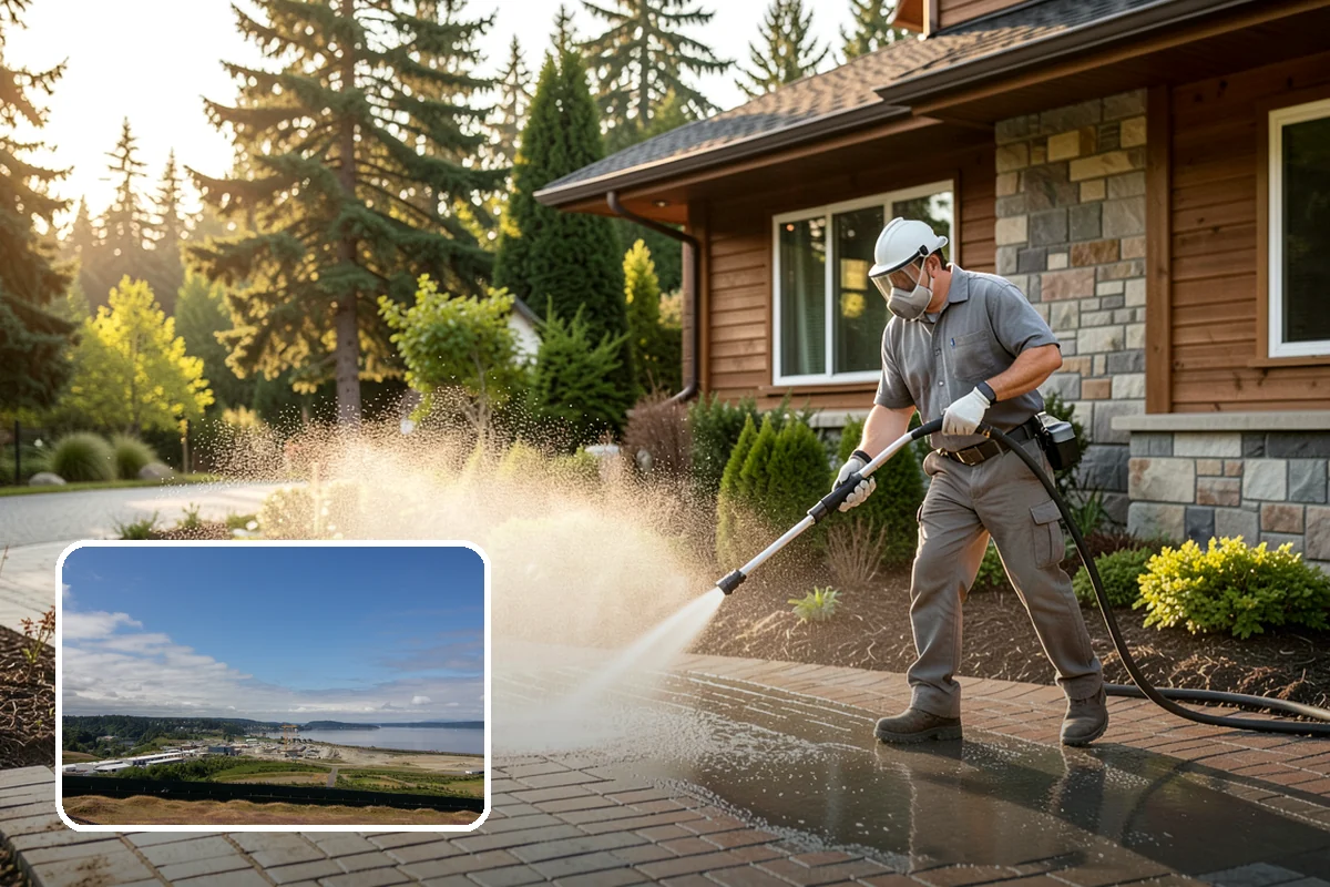 Event Prep Cleaning in University Place, Pierce County, WA - Prepares patios and walkways for guests and foot traffic