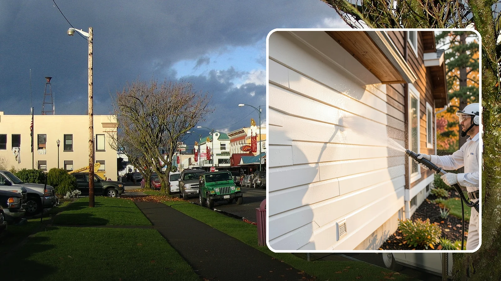 Exterior Dust Removal in Arlington, Snohomish County, WA - Exterior dust removal rinses away the pollen, road grit, and settled dust that cling to siding between our region's rain events.