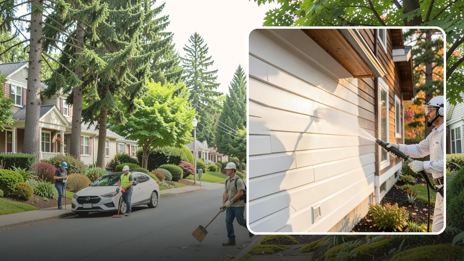 Exterior Dust Removal in Beaux Arts Village, King County, WA - Exterior dust removal rinses away the pollen, road grit, and settled dust that cling to siding between our region's rain events.
