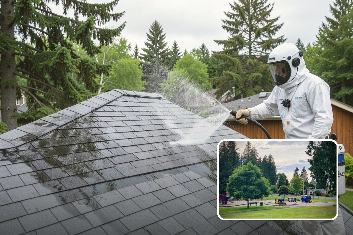 Exterior Dust Removal in Bonney Lake, Pierce County, WA - Clears pollen and road grit from siding