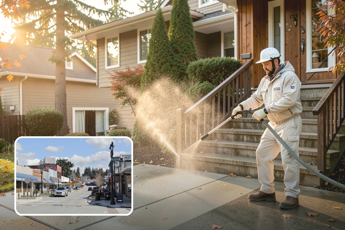Exterior Dust Removal in Bothell, King County, WA - Clears pollen and road grit from siding