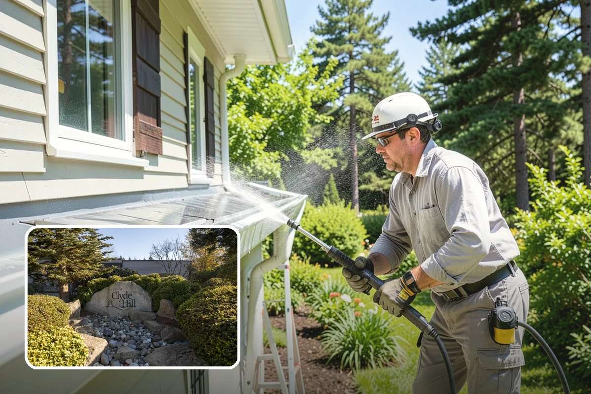 Exterior Dust Removal in Clyde Hill, King County, WA - Clears pollen and road grit from siding