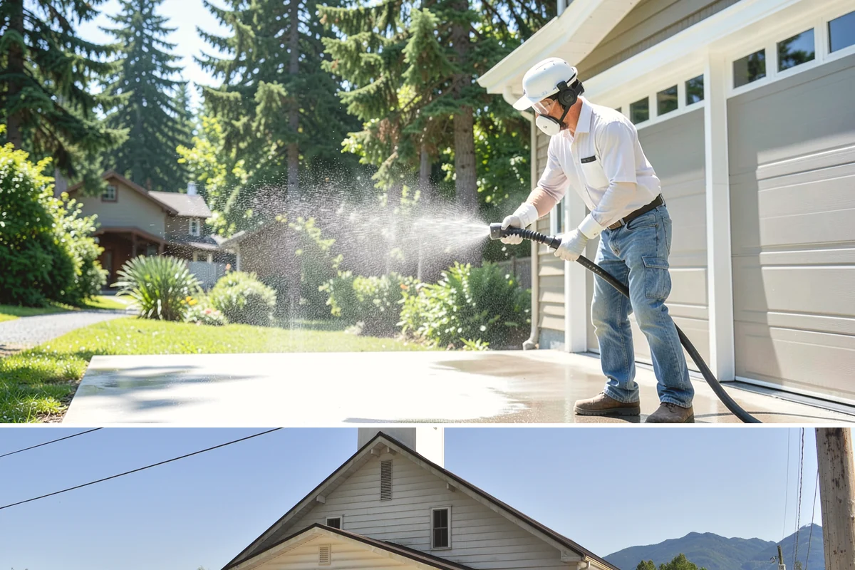 Exterior Dust Removal in Concrete, Skagit County, WA - Spring pollen season and dry summer stretches are the best times to rinse before the film bonds with moisture.
