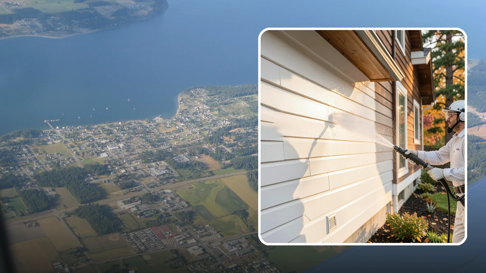 Exterior Dust Removal in Coupeville, Island County, WA - Exterior dust removal rinses away the pollen, road grit, and settled dust that cling to siding between our region's rain events.