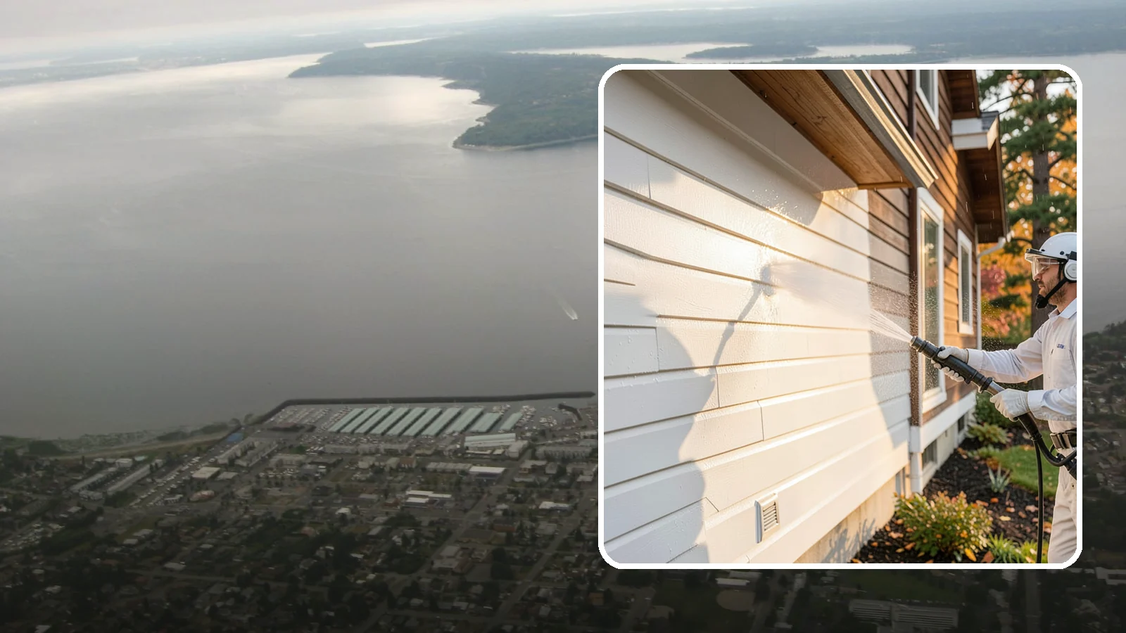 Exterior Dust Removal in Des Moines, King County, WA - Exterior dust removal rinses away the pollen, road grit, and settled dust that cling to siding between our region's rain events.