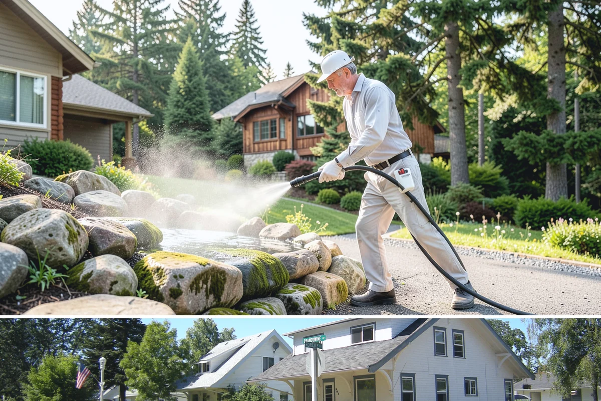 Exterior Dust Removal in DuPont, Pierce County, WA - Spring pollen season and dry summer stretches are the best times to rinse before the film bonds with moisture.